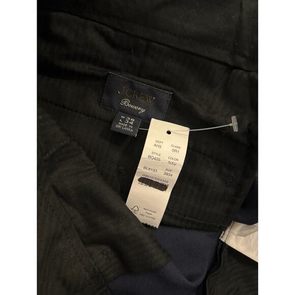 J. Crew Bowery dress pant in stretch chino navy 38x34 - Picture 4 of 4
